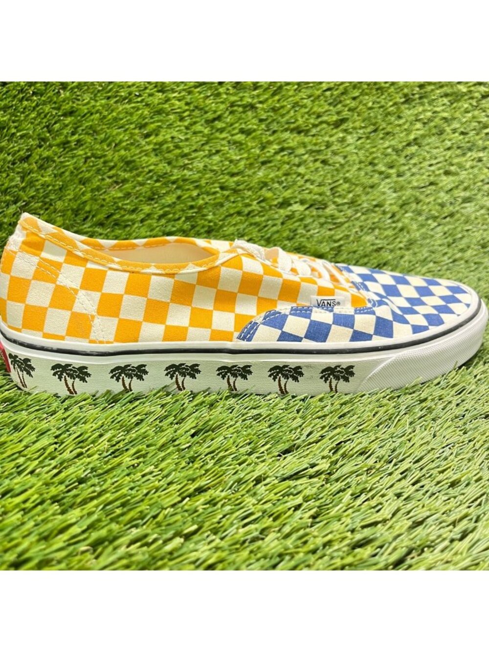 Vans Authentic Palm Tree Mens Size 10.5 Womens 12 Blue Athletic Shoes Sneakers